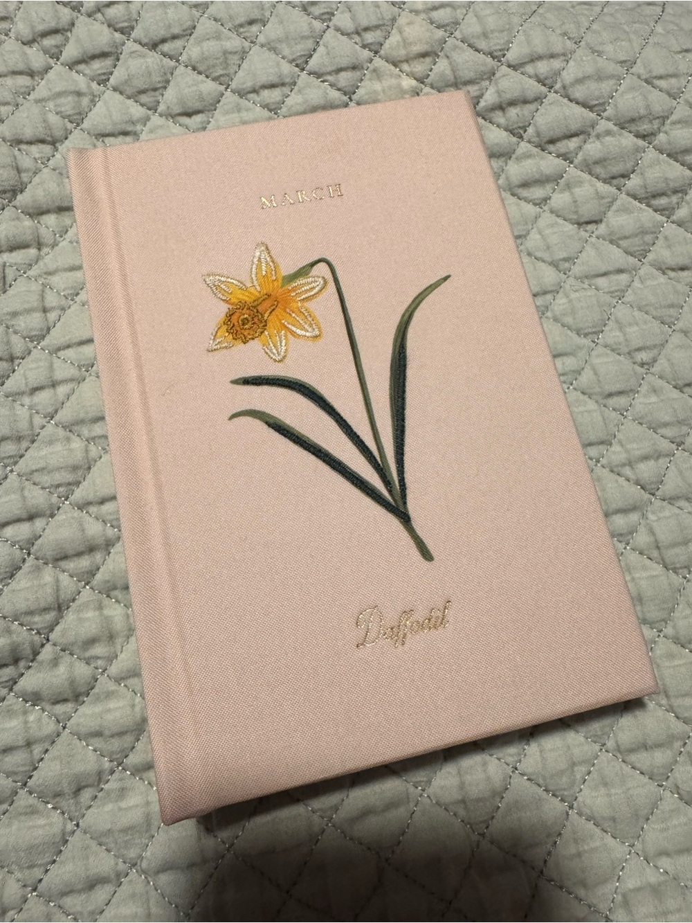 NEW Rifle Paper Co. March Embroidered Daffodil Unlined Mini Journal